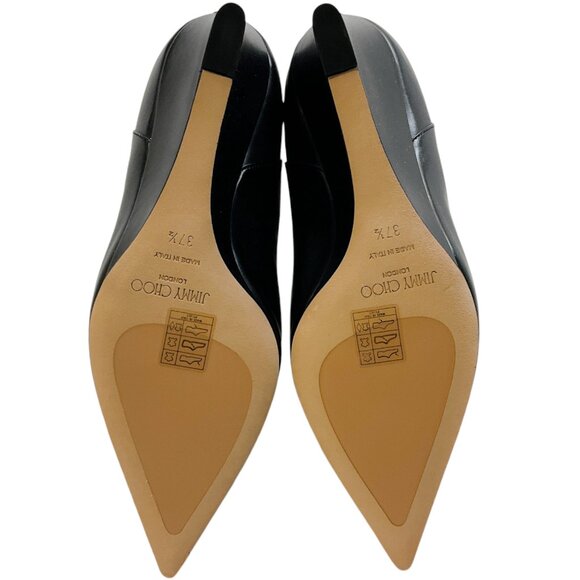 Jimmy Choo Black Leather Blake Wedge Boots - Picture 7 of 8